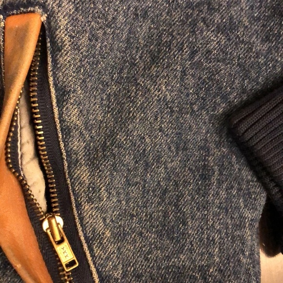 FLIGHT issue gear. Denim zip up bomber jacket.EUC! - Picture 5 of 11